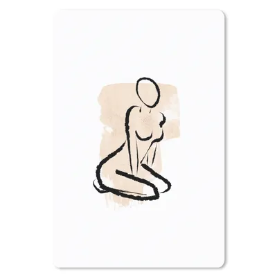 Produktbild von MuchoWow® Mauspad Mousepad Frauen - Linienkunst - Bohème - Pastell 18x27 cm - Mousepads - Maus Mat - Pad - Mausunterlage