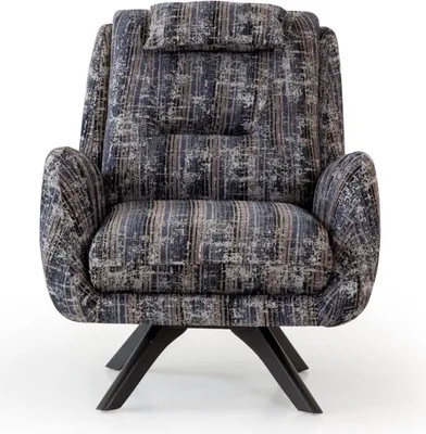 Produktbild von Sessel Modern Grau Wohnzimmer Sitzmöbel Textil Luxus Design Möbel Lounge Club