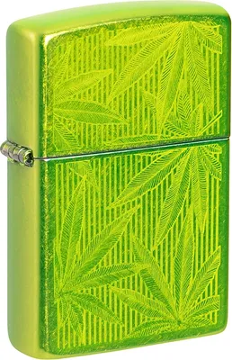 Produktbild von Zippo Benzin-Feuerzeug Lurid gelasert Cannabis Leaves, 60007214 unbefllt