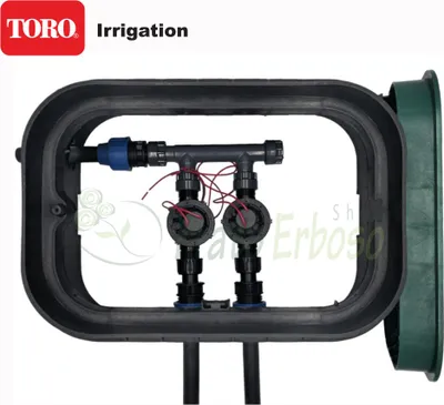 Immagine prodotto di PA-EZP-2 - Pozzetto per irrigazione assemblato da 1" a 2 zone con componentistica Toro