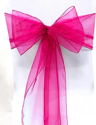 Immagine prodotto di RHP Fasce di organza, fiocchi per sedie matrimonio/parties/eventi Rose 25