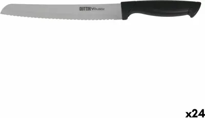Obrázek produktu pro Nůž na chléb quttin černý černý postříbřený 24 kusů 20 cm