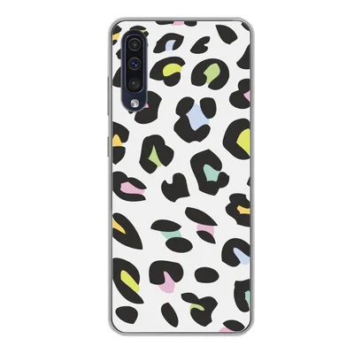 Produktbild von MuchoWow® Handyhülle Schutzhülle Hülle für Samsung Galaxy A50 Pantherdruck - Farben - Schwarz Silikon Softcase Handy Hülle - Mobiltelefonhülle