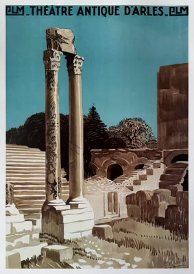 Zdjęcie produktu dla Starożytny teatr w Arles – Léo LELEE – plakat 50 x 70 cm