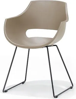 Produktbild von Esszimmerstühle Stuhl ROCKVILLE Schalenstuhl Kufengestell taupe