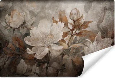 Produktbild von Muralo Vlies Fototapete BLUMEN Blätter Pflanzen Natur Retro Stil Br. 405cm x Hö. 270cm