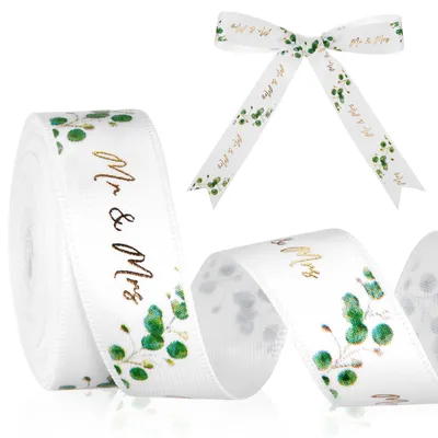Hochzeitsband Mr & Mrs, 4,57 m x 15 mm, Polyester
