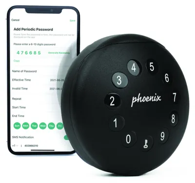 Produktbild von phoenix PALM Schlüsselkasten schwarz Elektronikschloss