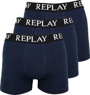 Produktbild von Replay Trunk BOXER Style 01/C Basic Cuff Logo im 3er Pack