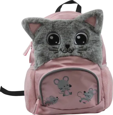 Produktbild von DONAU 7290842-94 Kinderrucksack Katze Plüsch - 22 x 32 x 11 cm
