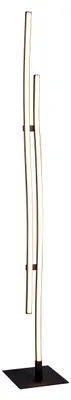 Image de Lampadaire LED, métal, noir, H 130 cm