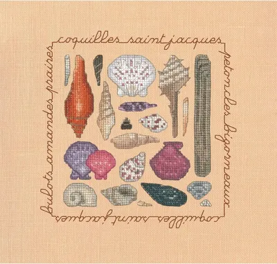 Produktbild von Le Bonheur des Dames Kreuzstich Set "Muscheln", Zählmuster, 13x14cm