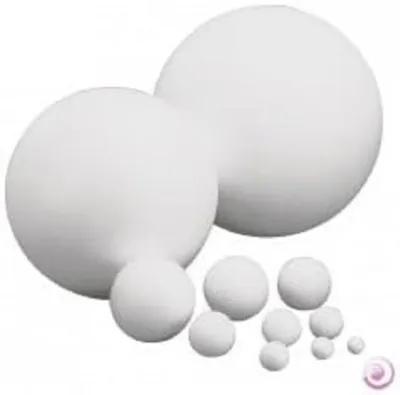 Produktbild von Rayher Hobby 3306400 Styropor-Kugeln, 2 Halbschalen, 50 cm Durchmesser, Weiss/Op
