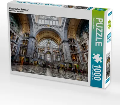 Produktbild von CALVENDO Puzzle Historischer Bahnhof | 1000 Teile Lege-Größe 64x48cm Foto-Puzzle für glückliche Stunden