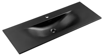 Immagine prodotto di Lavabo da incasso VELOA 120 cm in Vetroceramica nero opaco