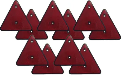 Produktbild von 10x Aspöck Dreieckrückstrahler rot 155mm schraubbar E-Prüfzeichen