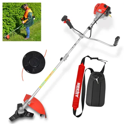 Produktbild von HECHT 129 BTS Freischneider Benzin | mit Tragegurt | 25,5 und 43 cm Schnittkreis | 1,1 PS | 25,4 cm³