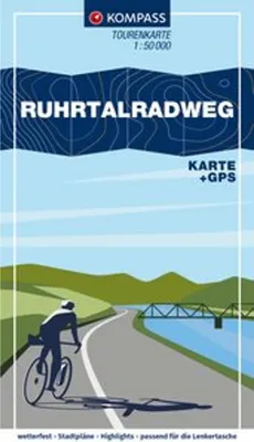 Obrázok produktu pre Cykloturistická mapa KOMPASS Cyklotrasa údolím Porúria 1:50 000