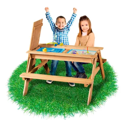Produktbild von Coemo 2in1 Kindersitzgruppe +Sand-und Wasserspieltisch Kinder Picknicktisch