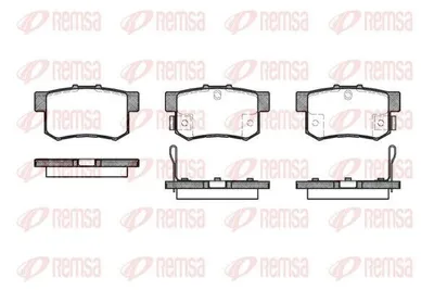 Produktbild von REMSA Bremsbeläge Satz Hinten Bremsklötze für HONDA CIVIC VIII Hatchback (FN, FK) 0325.32