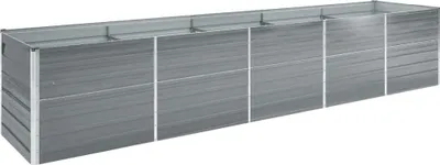 Produktbild von Garten-Hochbeet Verzinkter Stahl 400×80×77 cm Grau