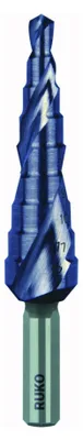 Produktbild von RUKO Stufenbohrer HSS-TiAlN, spiralgenutet mit Kreuzanschliff Größe Nr. 0/9