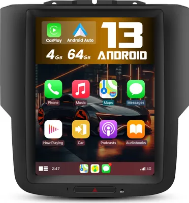 Produktbild von Für Autoradio Dodge Ram 1500 2500 3500 2014-2018 10.4" Android Auto 4+64G Carplay  autoadio Tesla Style GPS px6 WIFI DAB BT SWC