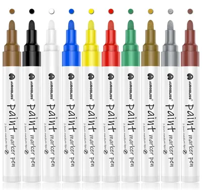 Zdjęcie produktu dla Markery permanentne Verfpennen - Markery do malowania na bazie oleju, wodoodporne (10 kolorów)