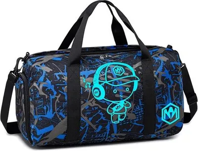 Produktbild von Sporttasche für Kinder, 46 Liter – Schwimmbeutel mit Schuhfach und separatem Nassfach – Fitness-Tasche für Jungen und Mädchen – 45x22x23 cm – Ideal für Sport und Freizeit
