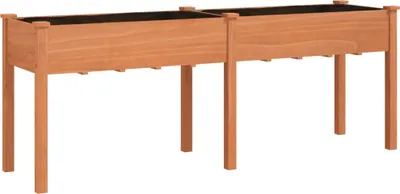 Image de vidaXL Bac à plantes avec insert Marron 203x53x76 cm Sapin massif