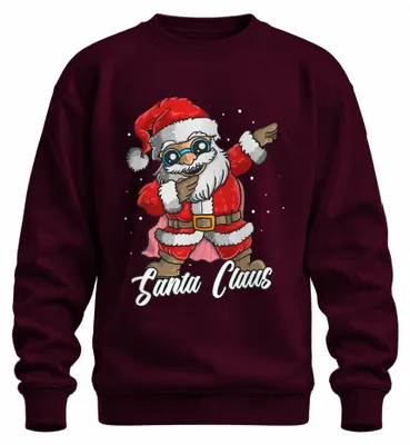 Immagine prodotto di Babbo Natale che si sbaciucchia - Regalo di Natale Maglione di Natale unisex, Borgogna, 3XL