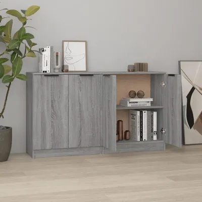 Produktbild von vidaXL Sideboards 2 Stk. Grau Sonoma 60x30x70 cm Holzwerkstoff