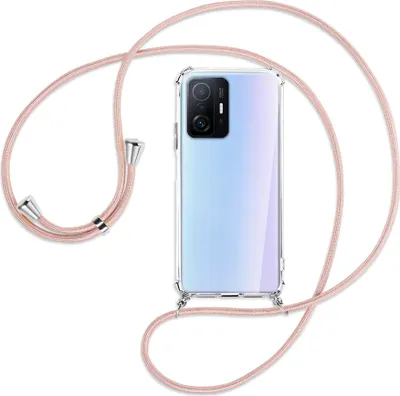 Produktbild von Handykette Backcover-Schutzhülle mit Band (Metall silberfarben) für Xiaomi Mi 11T - roségold