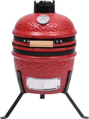Immagine prodotto di VidaXL 316095, Barbecue Kamado, Carbone + legna da ardere, 450 °C, 26,5 cm, A botte, Griglia