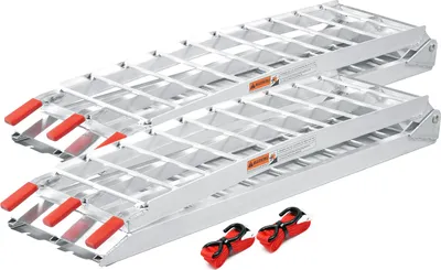 Obrázok produktu pre Wiltec 2x nájazdová rampa 226 cm 1360 kg pre štvorkolky ATV, hliníková skladacia nájazdová rampa, protišmyková nakladacia rampa s nožičkami