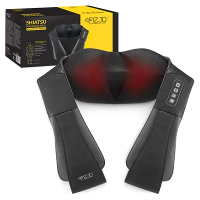 Produktbild von 4FIZJO Shiatsu-Massagegurt PRO+ für Nacken, Schultern, Rücken, mit Wärmefunktion, netzbetrieben - Grau