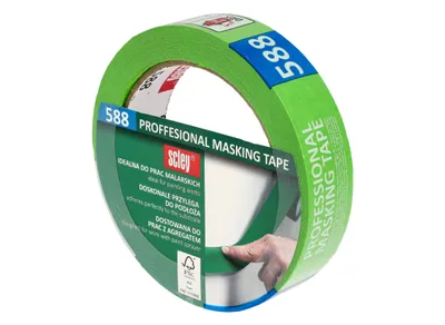 Immagine prodotto di Nastro adesivo spesso / nastro per mascheratura 25 mm x 33 m Serie 588 Scley - 1 pezzo. Nastro adesivo, nastro per mascheratura