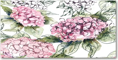 Produktbild von Tulup Glas-Bild -140x70- Wandkunst Dekorative Wand für Küche & Wohnzimmer - Blumen & Pflanzen - Hortensie - Rosa