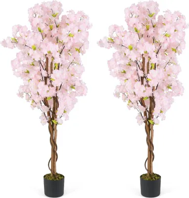 Obrázok produktu pre Sada umelých čerešňových kvetov, 150 cm, ružová, 2 ks