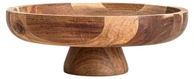 Obrázok produktu pre HOMLA MOOKA okrúhly tanier z akácie na nožičke 30,5 x 11 cm