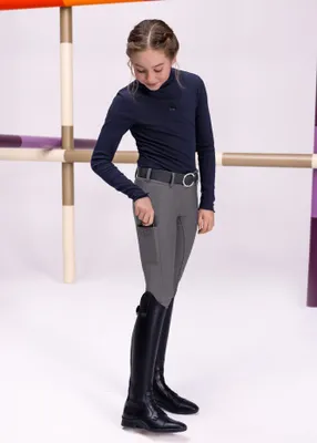 Produktbild von PIKEUR XENIA Kinder Reithose VB GRIP light grey Sportswear HW 23, Größe:164