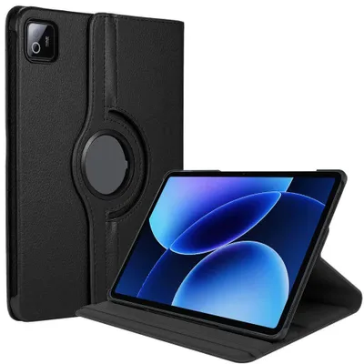 Image de Coque pour Xiaomi Pad 8 / 8 Pro, Protection Rotation 360° Antichoc Cuir Synthétique Noir
