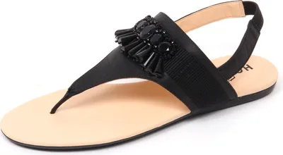 Produktbild von D0610 Damen Flip-Flop HOGAN VALENCIA Schuh Steine schwarz Sandale Schuh Frau