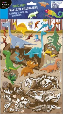 Produktbild von Kidea NWDKA wiederverwendbare Dinosaurier-Aufkleber