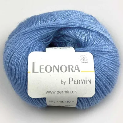Zdjęcie produktu dla Leonora by Permin – elegancka przędza z jedwabiu, wełny i moheru (nr 30, błękitny)