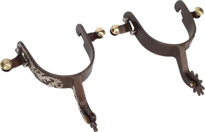 Immagine prodotto di 2pcs occidentale Cowboy Speroni Bronzo vintage con basso carbonio cavallo in acciaio con attrezzature di trascinamento per