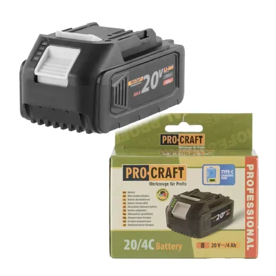 Obrázek produktu pro Baterie akumulátorová 20V Li-ion, 4000mAh Procraft 20/4C