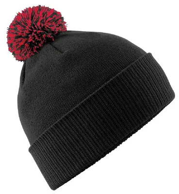 Produktbild von Beechfield - Mütze für Herren/Damen Uni FK248 (Einheitsgröße) (Schwarz/Rot)