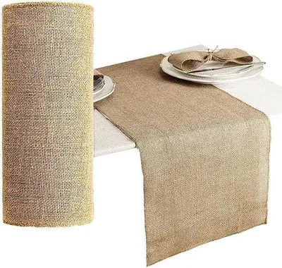 Produktbild von Jute Tafelloper 30cm X 5m - Rustige Dekoration für Hochzeiten und Feiern - Umweltfreundlich und biologisch abbaubar