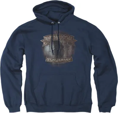 Produktbild von Bon Jovi - "New Jersey" Kapuzenpullover für Herren/Damen Uni TV20968 (M) (Marine)